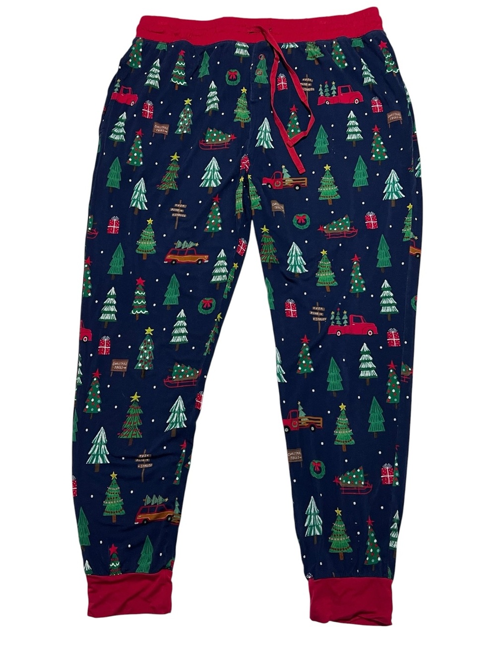 Little Sleepies Pajamas Set Womens Large Christmas Trees Pickup Truck Lunaluxe - Picture 4 of 10
